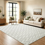 Modern Chevron Zig Zag Pattern Area Rug & Runner