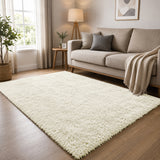 Cream Shaggy Rug Faux Fur Soft & Plush