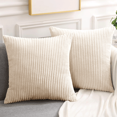 Velvet Striped Corduroy Cushion Covers