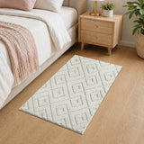 Modern Geometric Tufted Non-Slip High-Low Pattern Rugs
