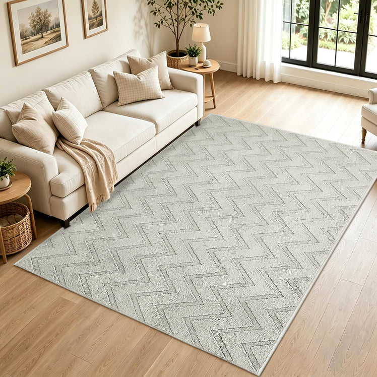 Modern Chevron Zig Zag Pattern Area Rug & Runner