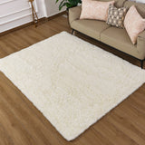 Faux Fur Anti Slip Soft Plush Shaggy Rug Cream