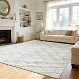 Modern Geometric Tufted Non-Slip High-Low Pattern Rugs