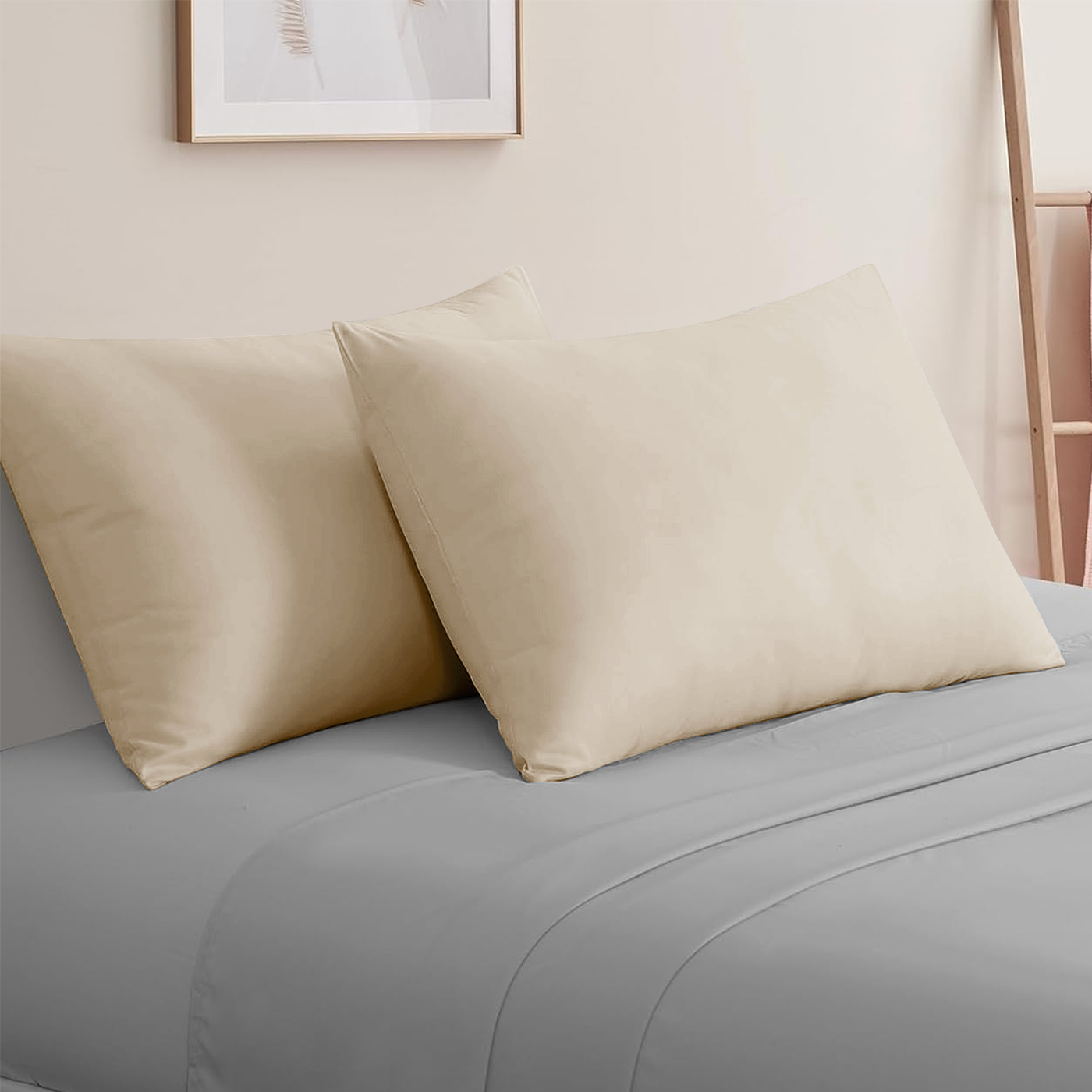 Cream pillow cases best sale