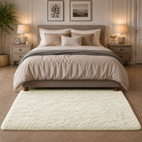 Cream Shaggy Rug Faux Fur Soft & Plush