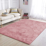 Dusty Rose Rabbit Fur Rug