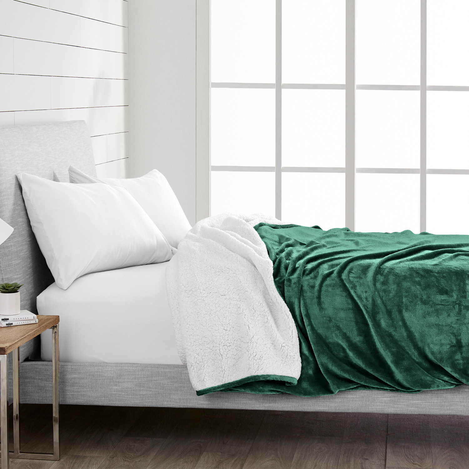 Emerald Green Bed Throw PAVILIA Sherpa Throw Blanket For Couch
