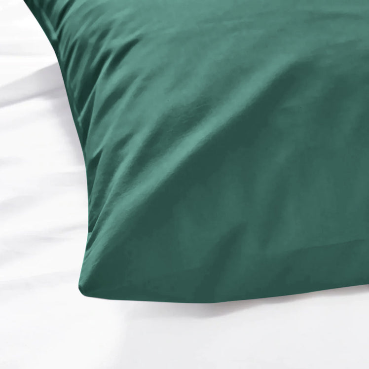 Emerald Green Pillow Cases Plain Pair