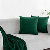 Velvet Embossed Pattern Cushion Covers Check