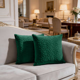 Velvet Embossed Pattern Cushion Covers Pebbles