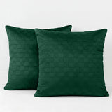 Velvet Embossed Pattern Cushion Covers Check