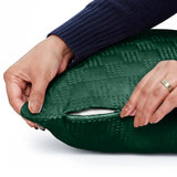 Velvet Embossed Pattern Cushion Covers Check