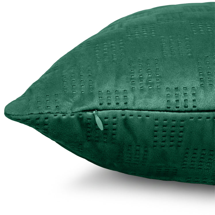 Velvet Embossed Pattern Cushion Covers Check