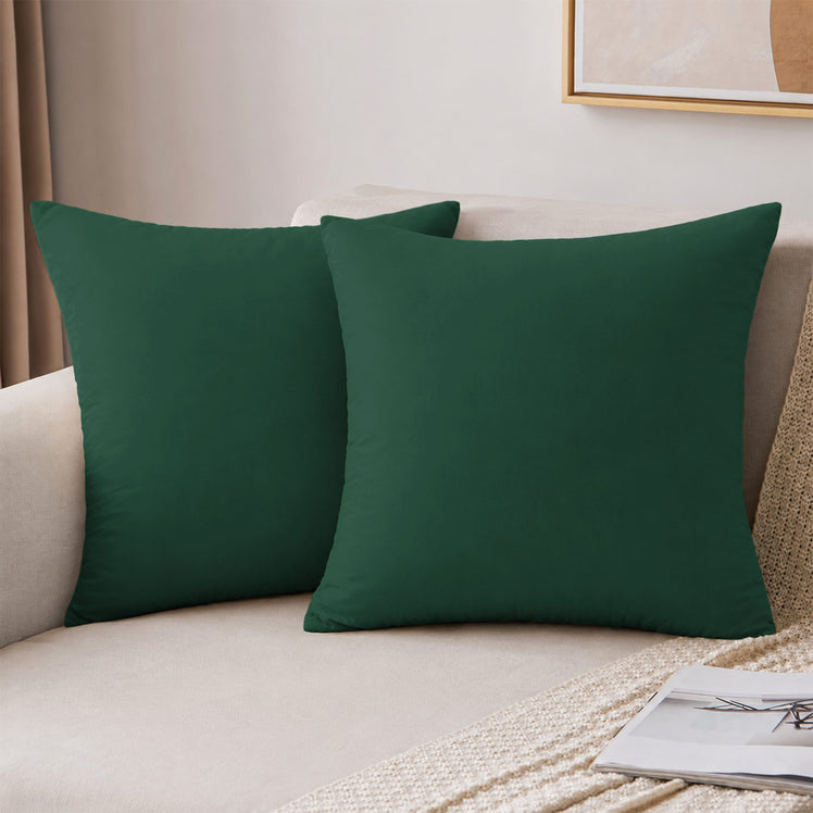 Microfibre Plain Cushion Covers for Sofa & Bed