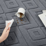 Modern Geometric Tufted Non-Slip High-Low Pattern Rugs