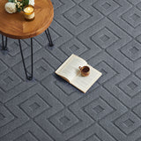Modern Geometric Tufted Non-Slip High-Low Pattern Rugs