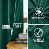 Green Velvet Eyelet Curtains