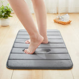 Memory Foam Bath Mat Grey