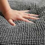 Chenille Bath Mat Grey