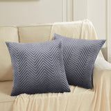 Quilted Embossed Wave Striped Cushion Covers