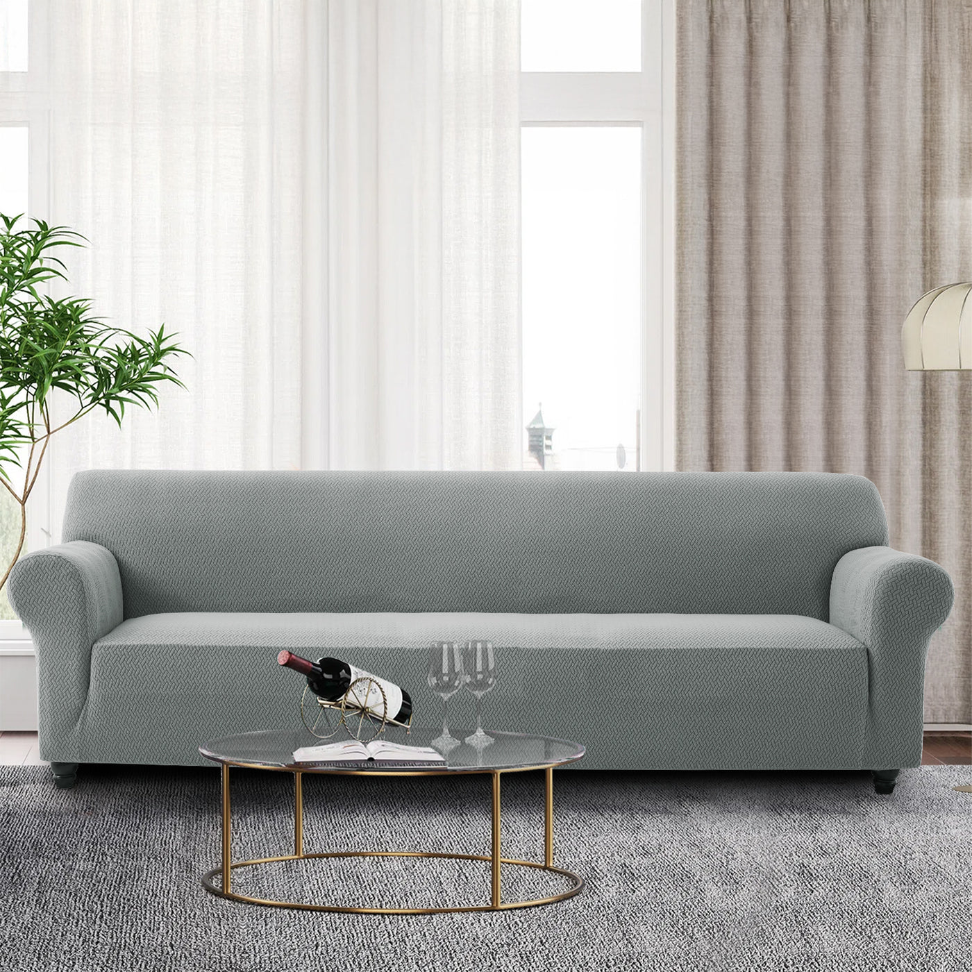 Grey Stretch Sofa Covers