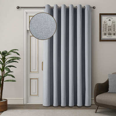 Blackout Linen Curtains, Eyelet Design - Thick & Heavy