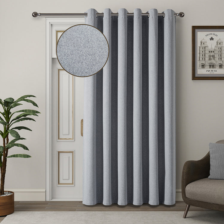 Blackout Linen Curtains, Eyelet Design - Thick & Heavy