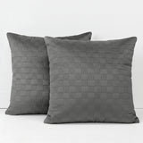 Velvet Embossed Pattern Cushion Covers Check