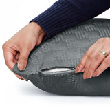 Velvet Embossed Pattern Cushion Covers Check