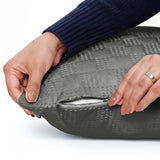 Velvet Embossed Pattern Cushion Covers Check
