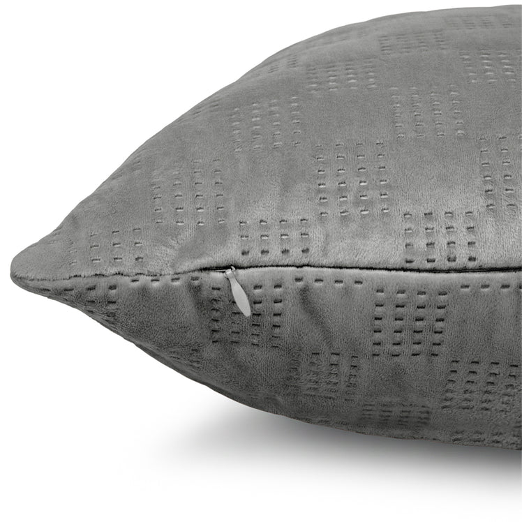 Velvet Embossed Pattern Cushion Covers Check