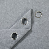 Blackout Linen Curtains, Eyelet Design - Thick & Heavy