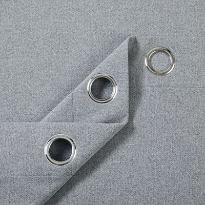 Blackout Linen Curtains, Eyelet Design - Thick & Heavy