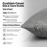 Velvet Embossed Pattern Cushion Covers Check