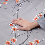 Printed Duvet Cover Set Rust Flower