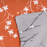 Printed Duvet Cover Set Rust Flower