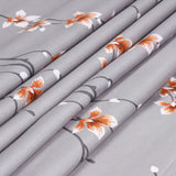 Printed Duvet Cover Set Rust Flower