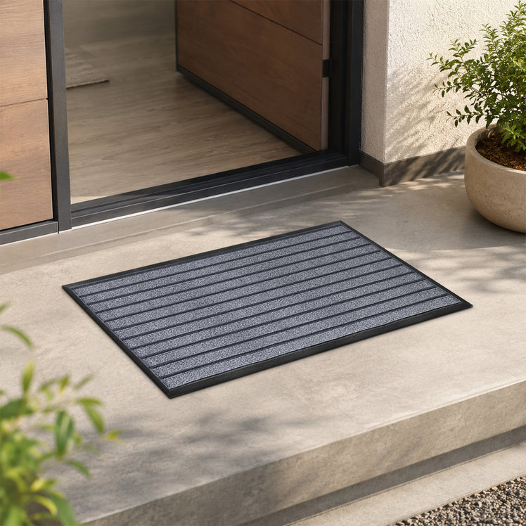 Non-Slip Rubber Door Mat – Washable Indoor & Outdoor Mat