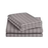 Grey Striped Bedding Set With Pillowcases