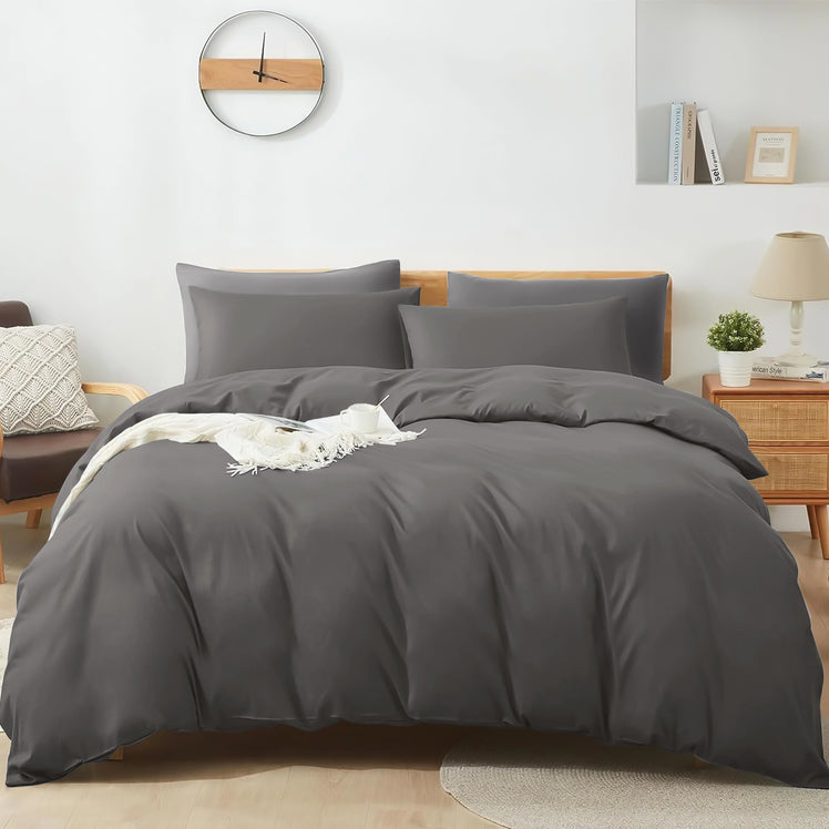 4 Piece Bedding Set Duvet Cover, Pillowcases & Fitted Sheet