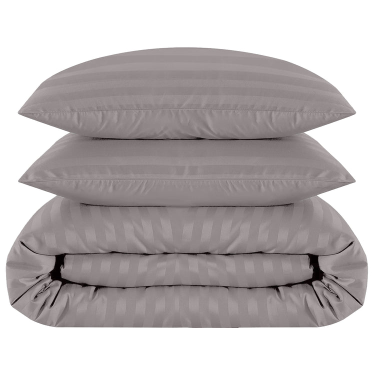 Stripe Duvet Covers Bedding Set with Pillowcases & Fitted Sheet