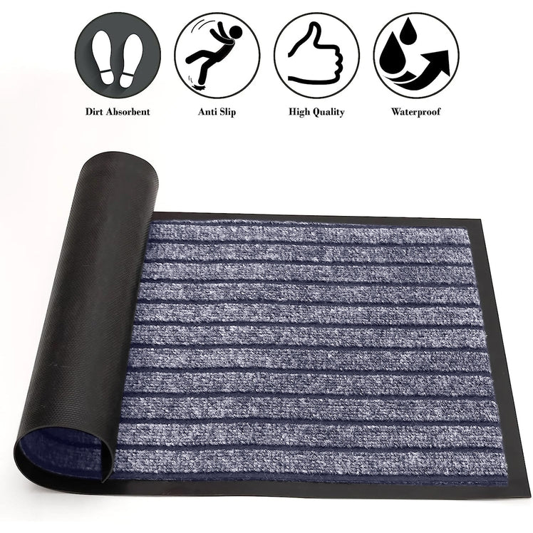 Heavy Duty Rubber Grey Door Mat