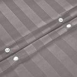 Grey Striped Bedding Set With Pillowcases