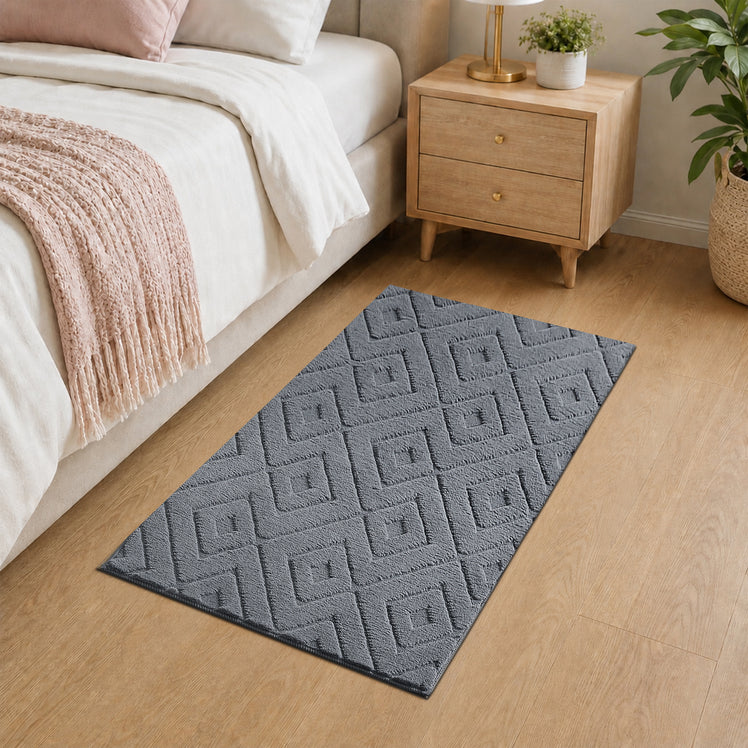 Modern Geometric Tufted Non-Slip High-Low Pattern Rugs