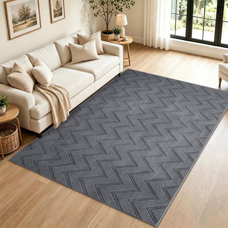 Modern Chevron Zig Zag Pattern Area Rug & Runner
