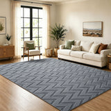 Modern Chevron Zig Zag Pattern Area Rug & Runner