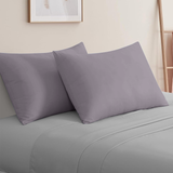 Grey Pillow Cases Plain Pair