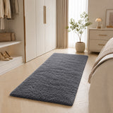 Large Grey Shaggy Rug Faux Fur Soft Fluffy