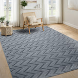 Modern Chevron Zig Zag Pattern Area Rug & Runner
