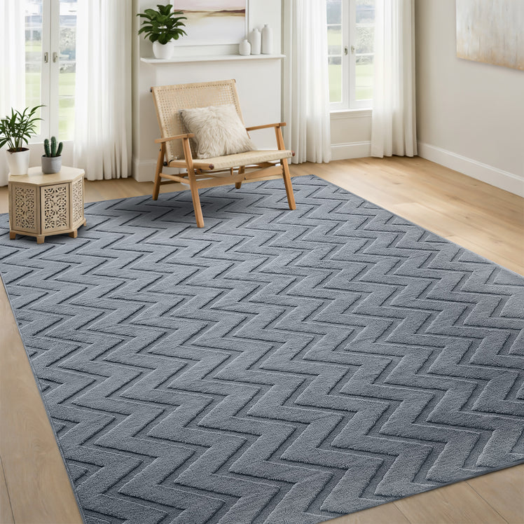 Modern Chevron Zig Zag Pattern Area Rug & Runner